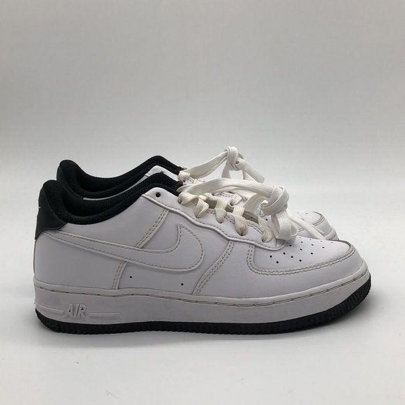 Nike Air Force 1 ESS Low (GS) White Black Sneakers DV1332 100 USED Size 5Y - Picture 2 of 16